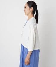 PHPHT24390 GEORGES RECH(小さいサイズ)(メゾン ドゥ サンク) [2点セット]フレンチスリーブワンピース×カーディガン ブルー×ホワイト