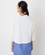 PHPHT24390 GEORGES RECH(小さいサイズ)(メゾン ドゥ サンク) [2点セット]フレンチスリーブワンピース×カーディガン ブルー×ホワイト