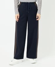PHQAD01250 GEORGES RECH(小さいサイズ)(メゾン ドゥ サンク) ストレッチダンボールストレートワイドパンツ ネイビー