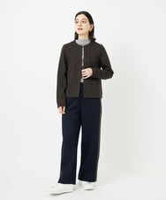 PHQAD01250 GEORGES RECH(小さいサイズ)(メゾン ドゥ サンク) ストレッチダンボールストレートワイドパンツ ブラック