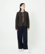 PHQAD01250 GEORGES RECH(小さいサイズ)(メゾン ドゥ サンク) ストレッチダンボールストレートワイドパンツ ブラック
