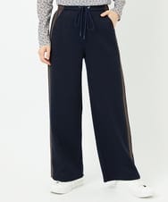 PHQAD01250 GEORGES RECH(小さいサイズ)(メゾン ドゥ サンク) ストレッチダンボールストレートワイドパンツ ブラック