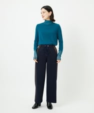 PHQAD01250 GEORGES RECH(小さいサイズ)(メゾン ドゥ サンク) ストレッチダンボールストレートワイドパンツ ブラック