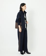 PHQAD01250 GEORGES RECH(小さいサイズ)(メゾン ドゥ サンク) ストレッチダンボールストレートワイドパンツ ブラック