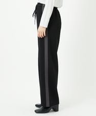 PHQAD01250 GEORGES RECH(小さいサイズ)(メゾン ドゥ サンク) ストレッチダンボールストレートワイドパンツ ブラック