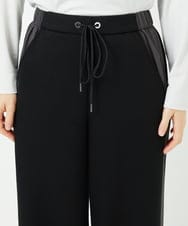 PHQAD01250 GEORGES RECH(小さいサイズ)(メゾン ドゥ サンク) ストレッチダンボールストレートワイドパンツ ブラック