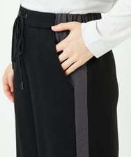 PHQAD01250 GEORGES RECH(小さいサイズ)(メゾン ドゥ サンク) ストレッチダンボールストレートワイドパンツ ブラック