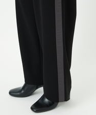 PHQAD01250 GEORGES RECH(小さいサイズ)(メゾン ドゥ サンク) ストレッチダンボールストレートワイドパンツ ブラック