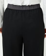 PHQAD01250 GEORGES RECH(小さいサイズ)(メゾン ドゥ サンク) ストレッチダンボールストレートワイドパンツ ブラック