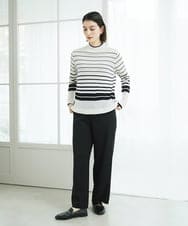 PHQAD39190 GEORGES RECH(小さいサイズ)(メゾン ドゥ サンク)  [日本製]ウーリッチ両面起毛ストレートパンツ グレー系(千鳥柄)