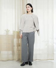 PHQAD39190 GEORGES RECH(小さいサイズ)(メゾン ドゥ サンク)  [日本製]ウーリッチ両面起毛ストレートパンツ グレー系(千鳥柄)