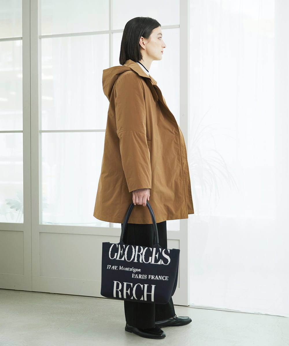 PHQAD39190 GEORGES RECH(小さいサイズ)(メゾン ドゥ サンク)  [日本製]ウーリッチ両面起毛ストレートパンツ グレー系(千鳥柄)