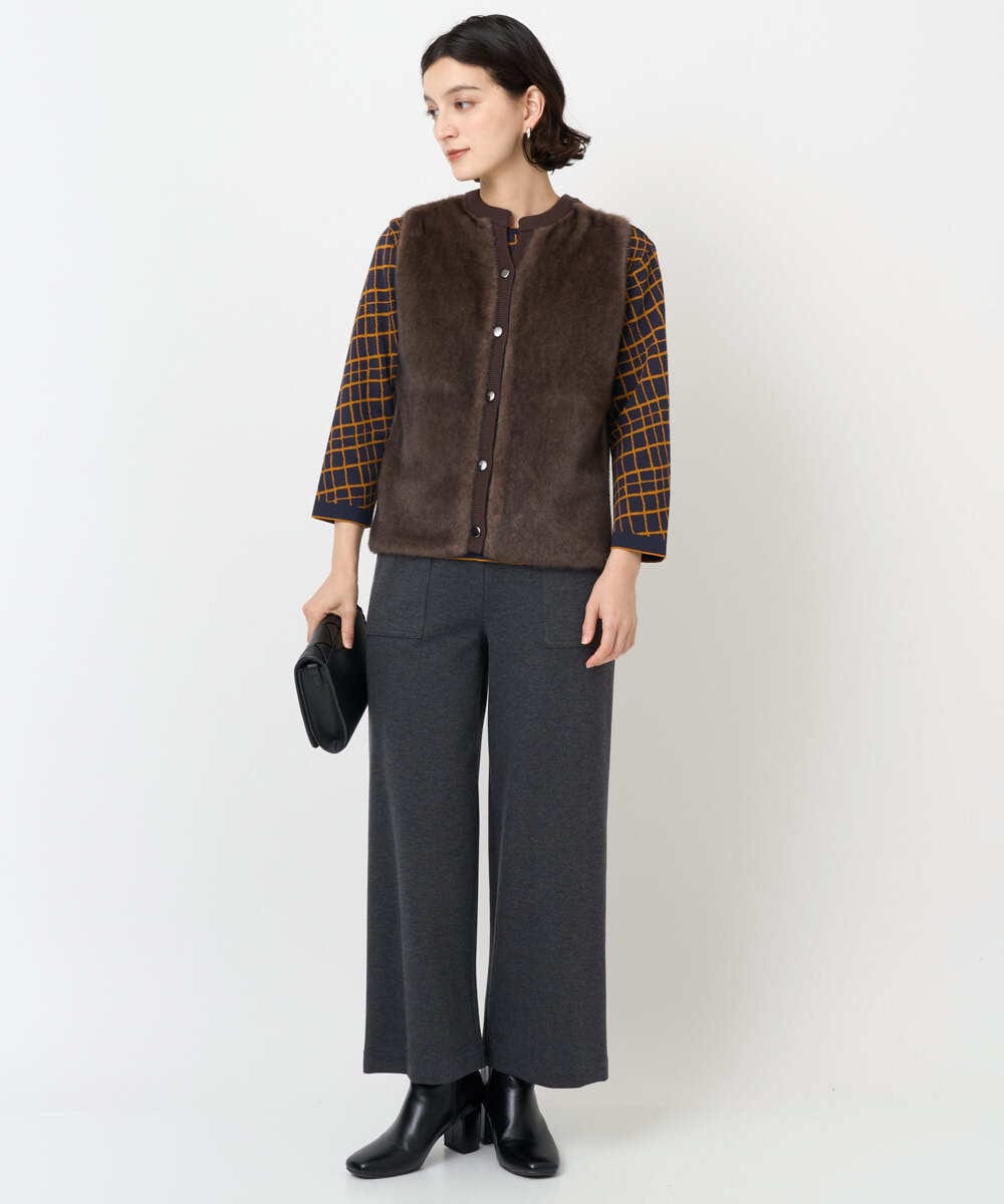 PHQAF74220 GEORGES RECH(小さいサイズ)(メゾン ドゥ サンク) [定番人気/日本製]デュアルウォームロングパンツ   マスタード