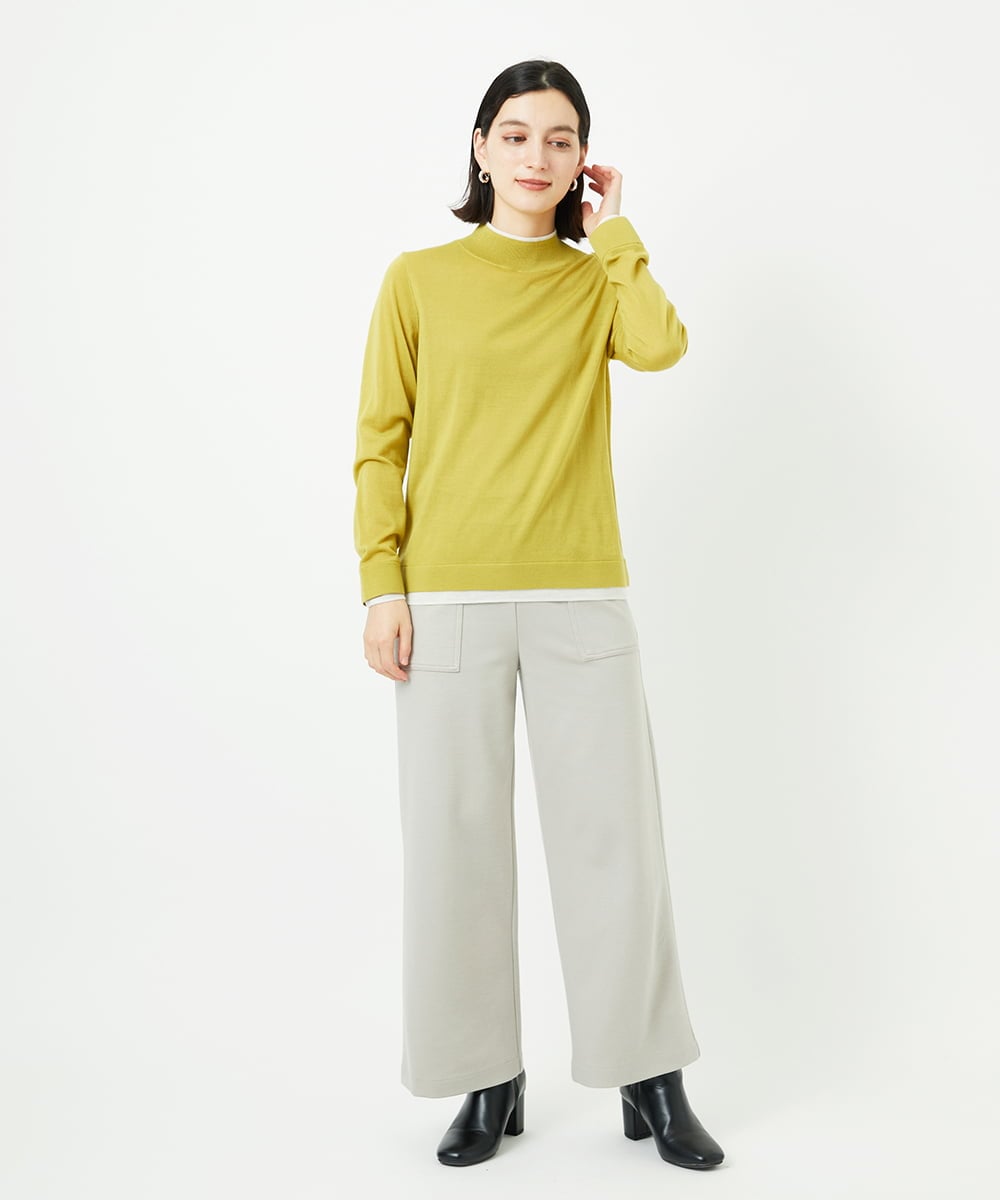 PHQAF74220 GEORGES RECH(小さいサイズ)(メゾン ドゥ サンク) [定番人気/日本製]デュアルウォームロングパンツ   マスタード