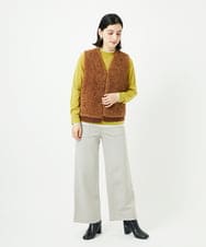 PHQAF74220 GEORGES RECH(小さいサイズ)(メゾン ドゥ サンク) [定番人気/日本製]デュアルウォームロングパンツ   マスタード