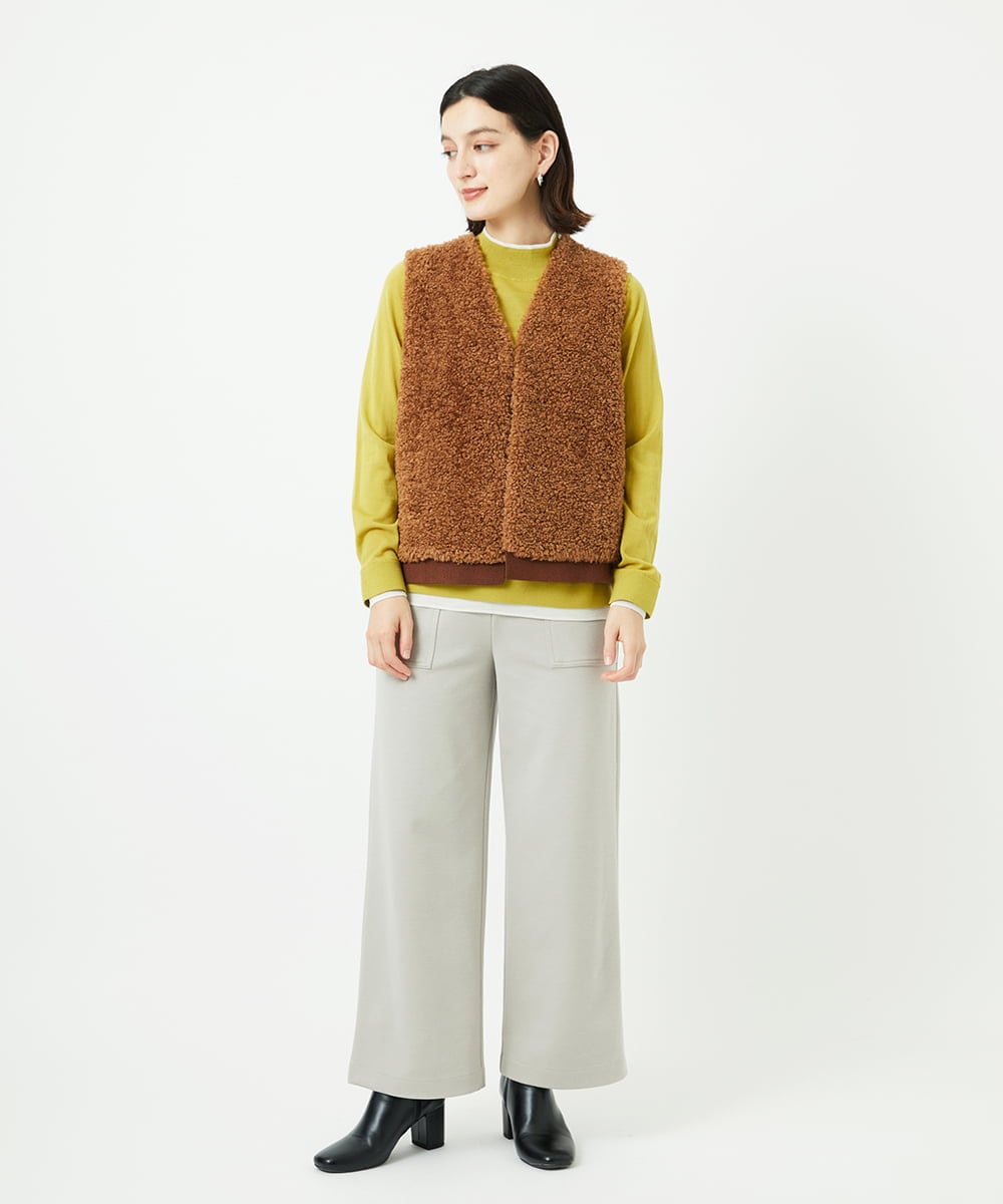 PHQAF74220 GEORGES RECH(小さいサイズ)(メゾン ドゥ サンク) [定番人気/日本製]デュアルウォームロングパンツ   マスタード