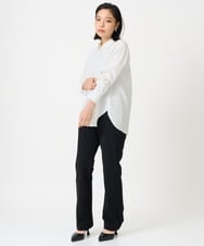 PHQAG18220 GEORGES RECH(小さいサイズ)(メゾン ドゥ サンク)  [日本製]裏起毛ストレッチイージーパンツ ブラック