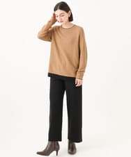 PHQAI74220 GEORGES RECH(小さいサイズ)(メゾン ドゥ サンク)  [日本製]デュアルウォームロングパンツ ブラウン