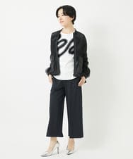 PHQGC85190 GEORGES RECH(小さいサイズ)(メゾン ドゥ サンク) [新色追加] [日本製/多機能素材]ジャージーガウチョパンツ ライトグレーA