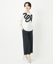 PHQGC85190 GEORGES RECH(小さいサイズ)(メゾン ドゥ サンク) [新色追加] [日本製/多機能素材]ジャージーガウチョパンツ ライトグレーA