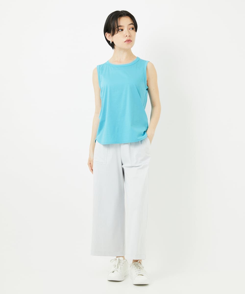 PHQGC85190 GEORGES RECH(小さいサイズ)(メゾン ドゥ サンク) [新色追加] [日本製/多機能素材]ジャージーガウチョパンツ ライトグレーA