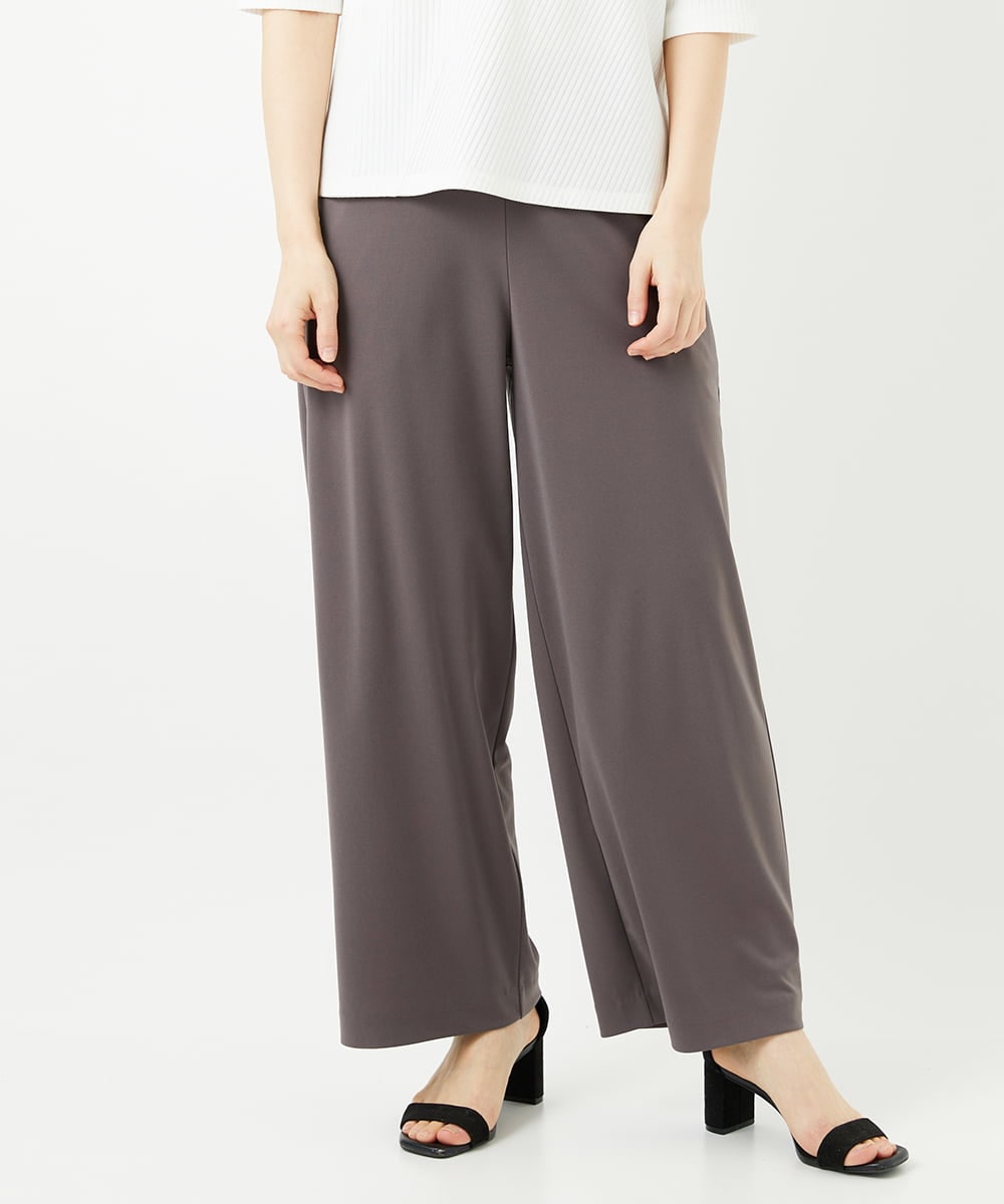 PHQGD11210 GEORGES RECH(小さいサイズ)(メゾン ドゥ サンク)  [セットアップ対応]ドライタッチジャージーワイドストレートパンツ ベージュ