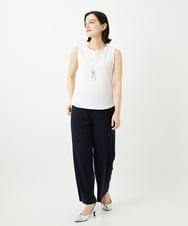 PHQGD11210 GEORGES RECH(小さいサイズ)(メゾン ドゥ サンク)  [セットアップ対応]ドライタッチジャージーワイドストレートパンツ ベージュ