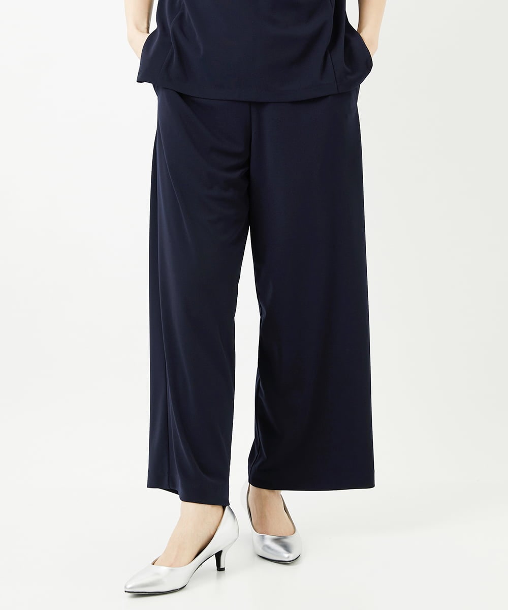 PHQGD11210 GEORGES RECH(小さいサイズ)(メゾン ドゥ サンク)  [セットアップ対応]ドライタッチジャージーワイドストレートパンツ ベージュ