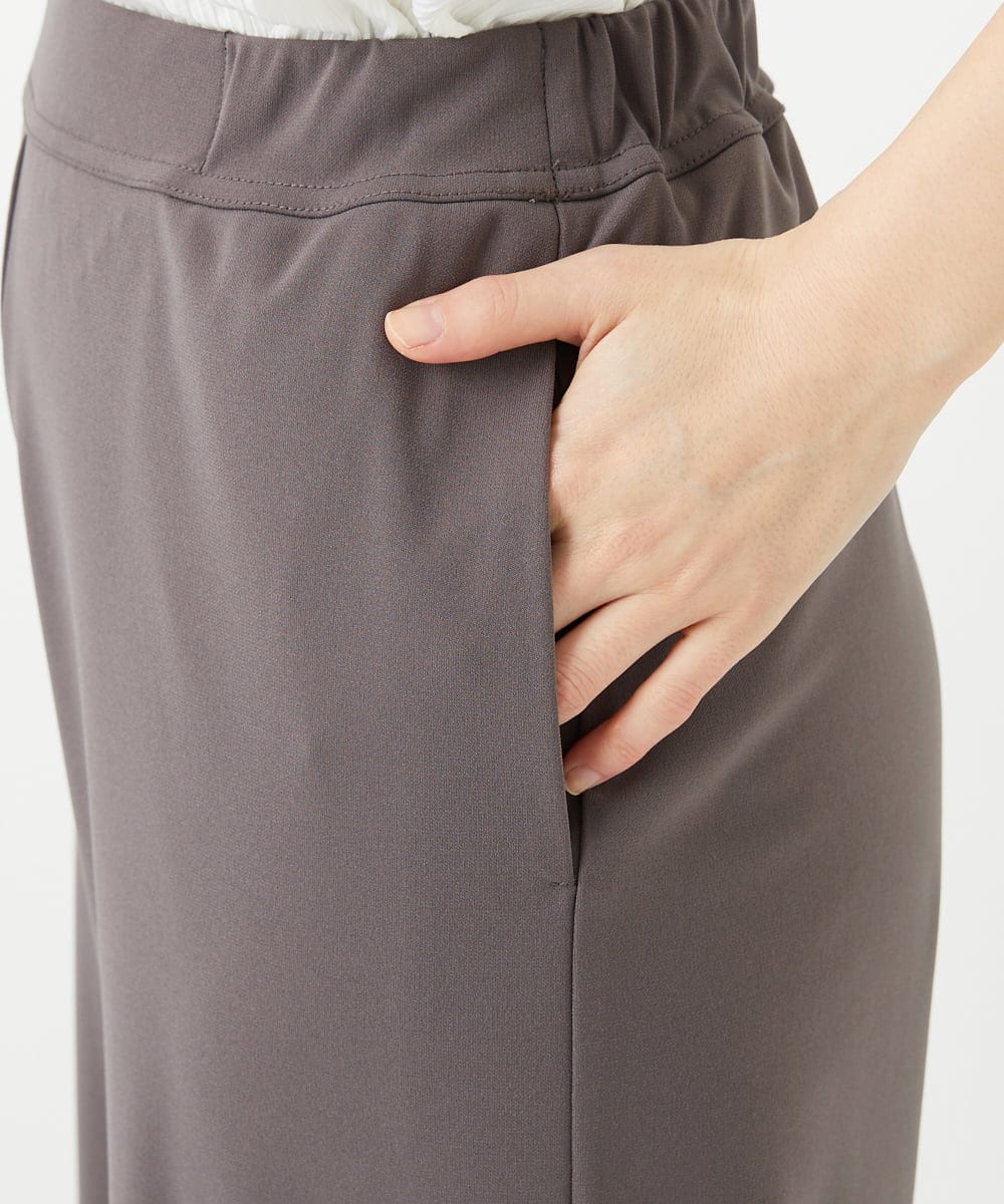 PHQGD11210 GEORGES RECH(小さいサイズ)(メゾン ドゥ サンク)  [セットアップ対応]ドライタッチジャージーワイドストレートパンツ ベージュ