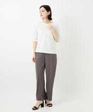 PHQGD11210 GEORGES RECH(小さいサイズ)(メゾン ドゥ サンク)  [セットアップ対応]ドライタッチジャージーワイドストレートパンツ ベージュ