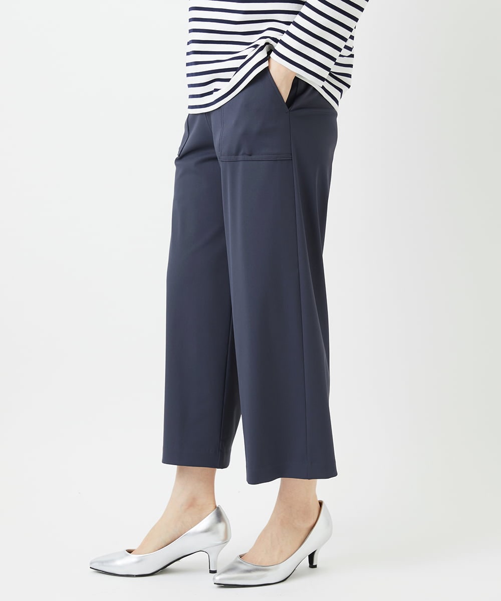 PHQGF85190 GEORGES RECH(小さいサイズ)(メゾン ドゥ サンク) [日本製/多機能素材]ジャージーガウチョパンツ ライトグレー