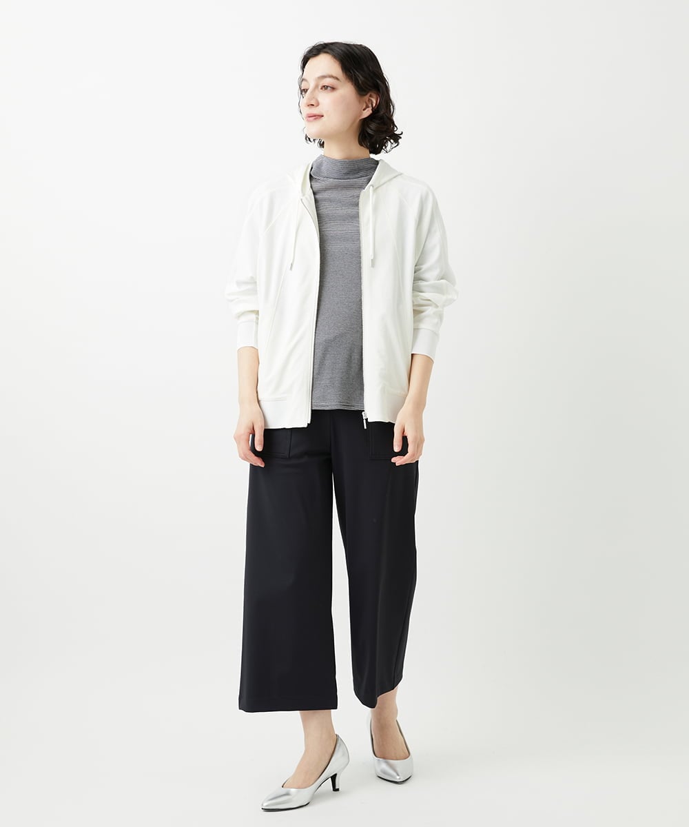 PHQGF85190 GEORGES RECH(小さいサイズ)(メゾン ドゥ サンク) [新色追加][日本製/多機能素材]ジャージーガウチョパンツ ライトグレー