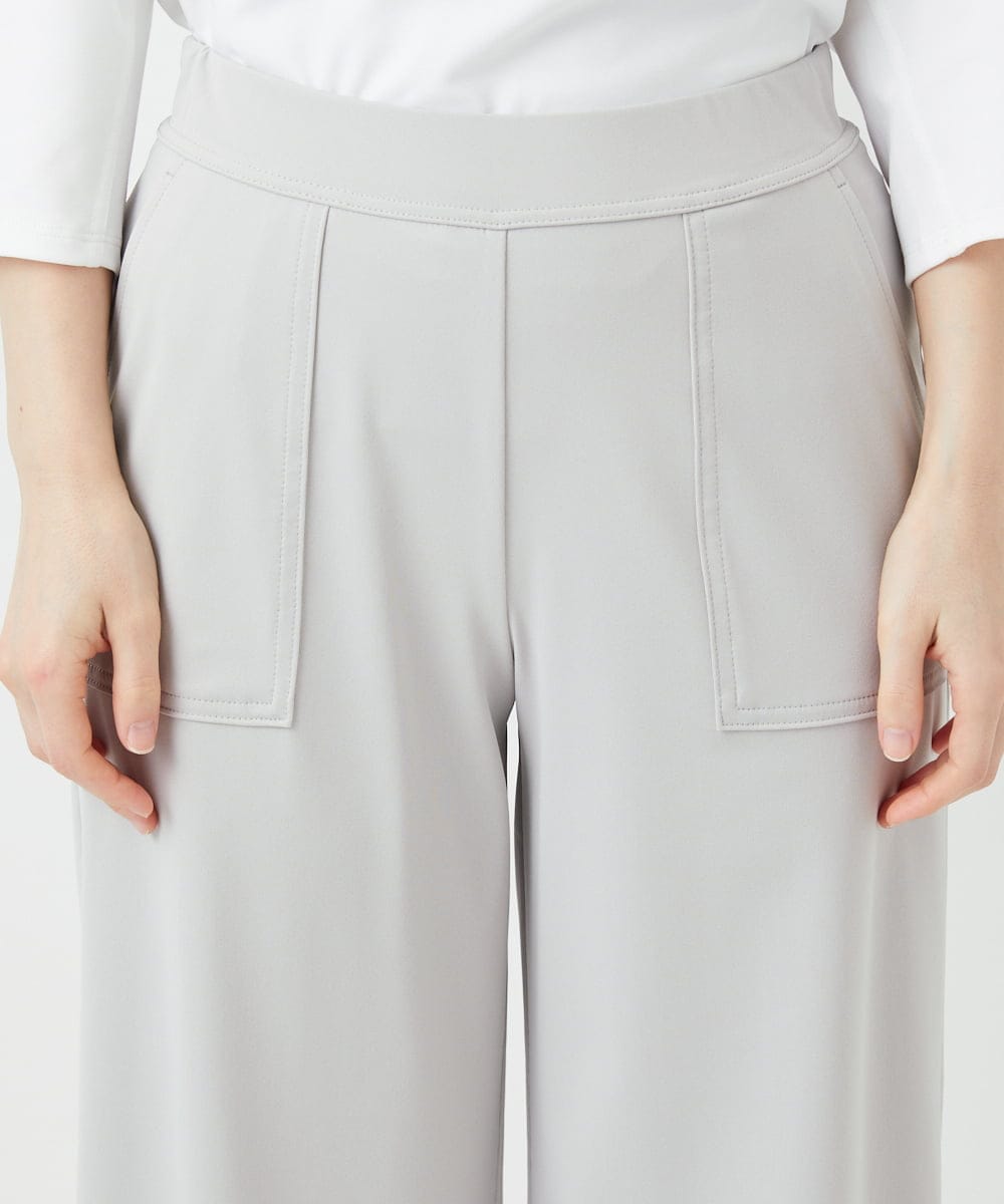 PHQGF85190 GEORGES RECH(小さいサイズ)(メゾン ドゥ サンク) [日本製/多機能素材]ジャージーガウチョパンツ ライトグレー