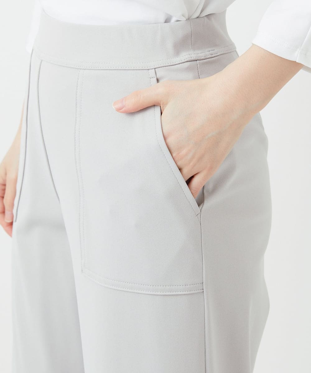 PHQGF85190 GEORGES RECH(小さいサイズ)(メゾン ドゥ サンク) [日本製/多機能素材]ジャージーガウチョパンツ ライトグレー