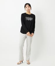 PHQHE71160 GEORGES RECH(小さいサイズ)(メゾン ドゥ サンク)  [日本製]ストレートリブパンツ ライトグレー