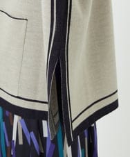 PHSAD03330 GEORGES RECH(小さいサイズ)(メゾン ドゥ サンク) ダブルジャカードニットポンチョ ベージュ