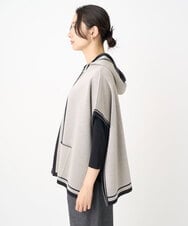 PHSAD03330 GEORGES RECH(小さいサイズ)(メゾン ドゥ サンク) ダブルジャカードニットポンチョ ベージュ