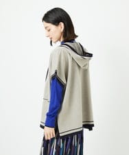 PHSAD03330 GEORGES RECH(小さいサイズ)(メゾン ドゥ サンク) ダブルジャカードニットポンチョ ベージュ