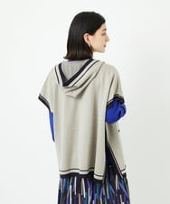 PHSAD03330 GEORGES RECH(小さいサイズ)(メゾン ドゥ サンク) ダブルジャカードニットポンチョ ベージュ