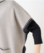 PHSAD03330 GEORGES RECH(小さいサイズ)(メゾン ドゥ サンク) ダブルジャカードニットポンチョ ベージュ