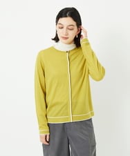 PHSAD11260 GEORGES RECH(小さいサイズ)(メゾン ドゥ サンク) [アンサンブル対応]ウォッシャブルウールカーディガン イエロー
