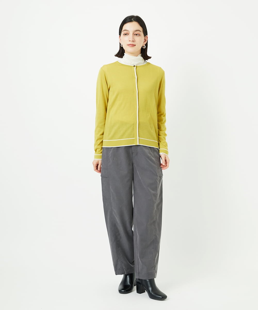 PHSAD11260 GEORGES RECH(小さいサイズ)(メゾン ドゥ サンク) [アンサンブル対応]ウォッシャブルウールカーディガン イエロー