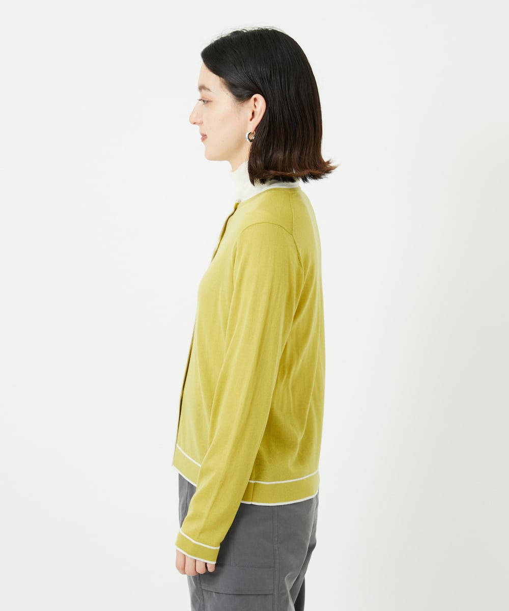 PHSAD11260 GEORGES RECH(小さいサイズ)(メゾン ドゥ サンク) [アンサンブル対応]ウォッシャブルウールカーディガン イエロー