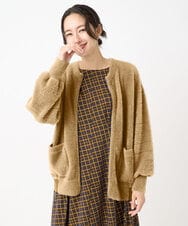 PHSAD21330 GEORGES RECH(小さいサイズ)(メゾン ドゥ サンク) フェザーヤーンリバーカーディガン ベージュ