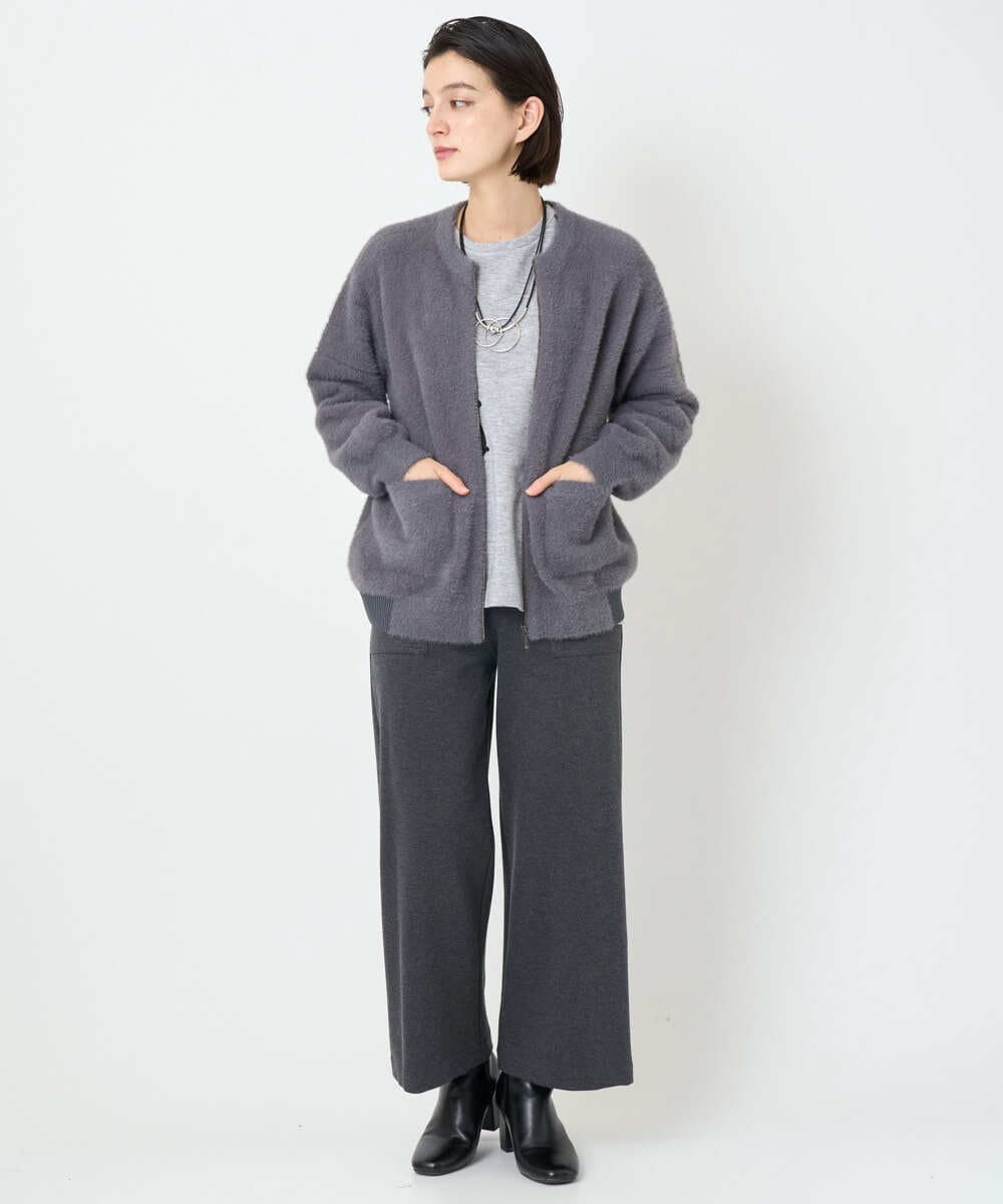 PHSAD21330 GEORGES RECH(小さいサイズ)(メゾン ドゥ サンク) フェザーヤーンリバーカーディガン ベージュ