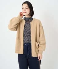 PHSAD21330 GEORGES RECH(小さいサイズ)(メゾン ドゥ サンク) フェザーヤーンリバーカーディガン ベージュ