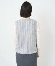 PHSAD36250 GEORGES RECH(小さいサイズ)(メゾン ドゥ サンク) ラメジャガードシャギーニットベスト ライトグレー