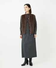 PHSAE55290 GEORGES RECH(小さいサイズ)(メゾン ドゥ サンク) フェイクファーニットベスト ベージュ