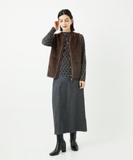 PHSAE55290 GEORGES RECH(小さいサイズ)(メゾン ドゥ サンク) フェイクファーニットベスト ベージュ