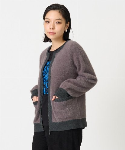PHSAG21390 GEORGES RECH(小さいサイズ) ソフトウールラメシャギーカーディガン